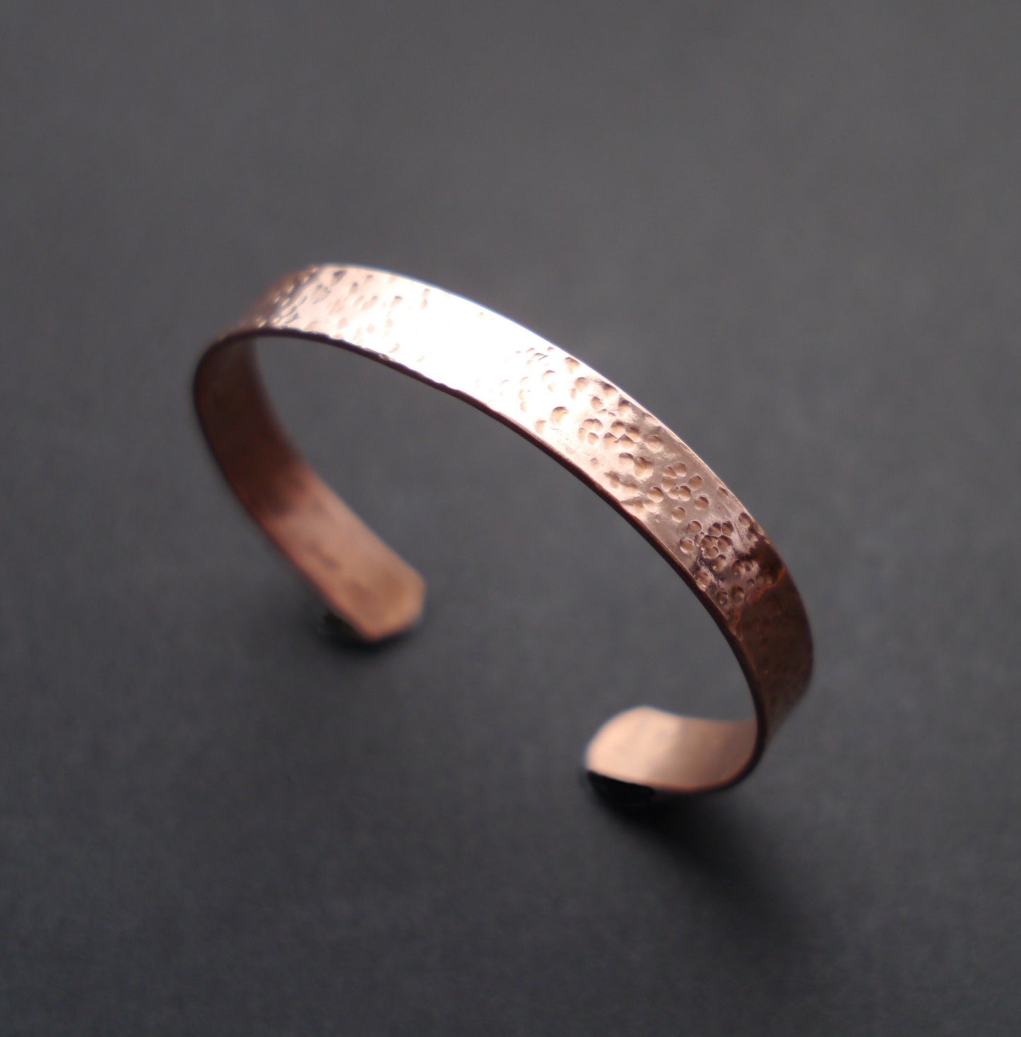 Hammered Texture Cuff in 9mm Recycled Copper