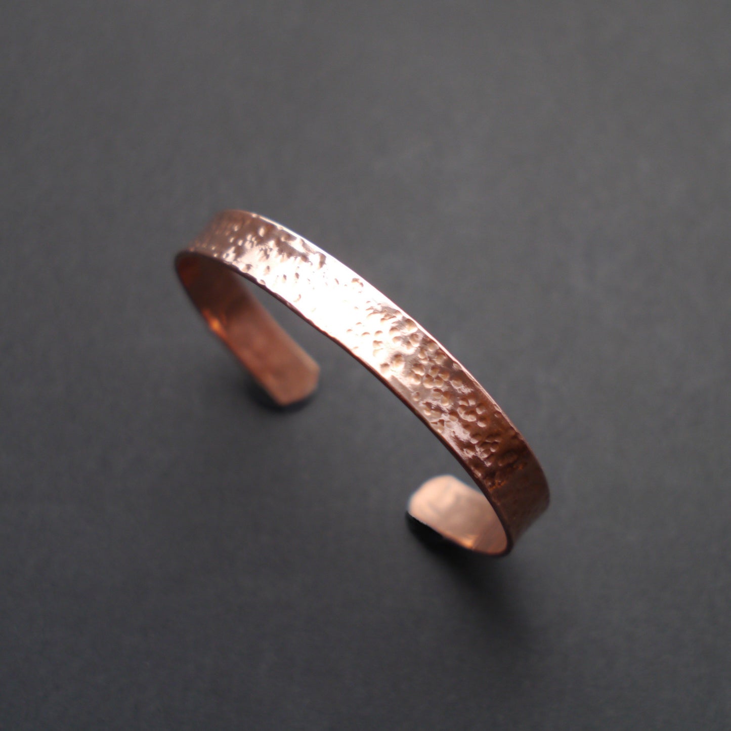 Hammered Texture Cuff in 9mm Recycled Copper