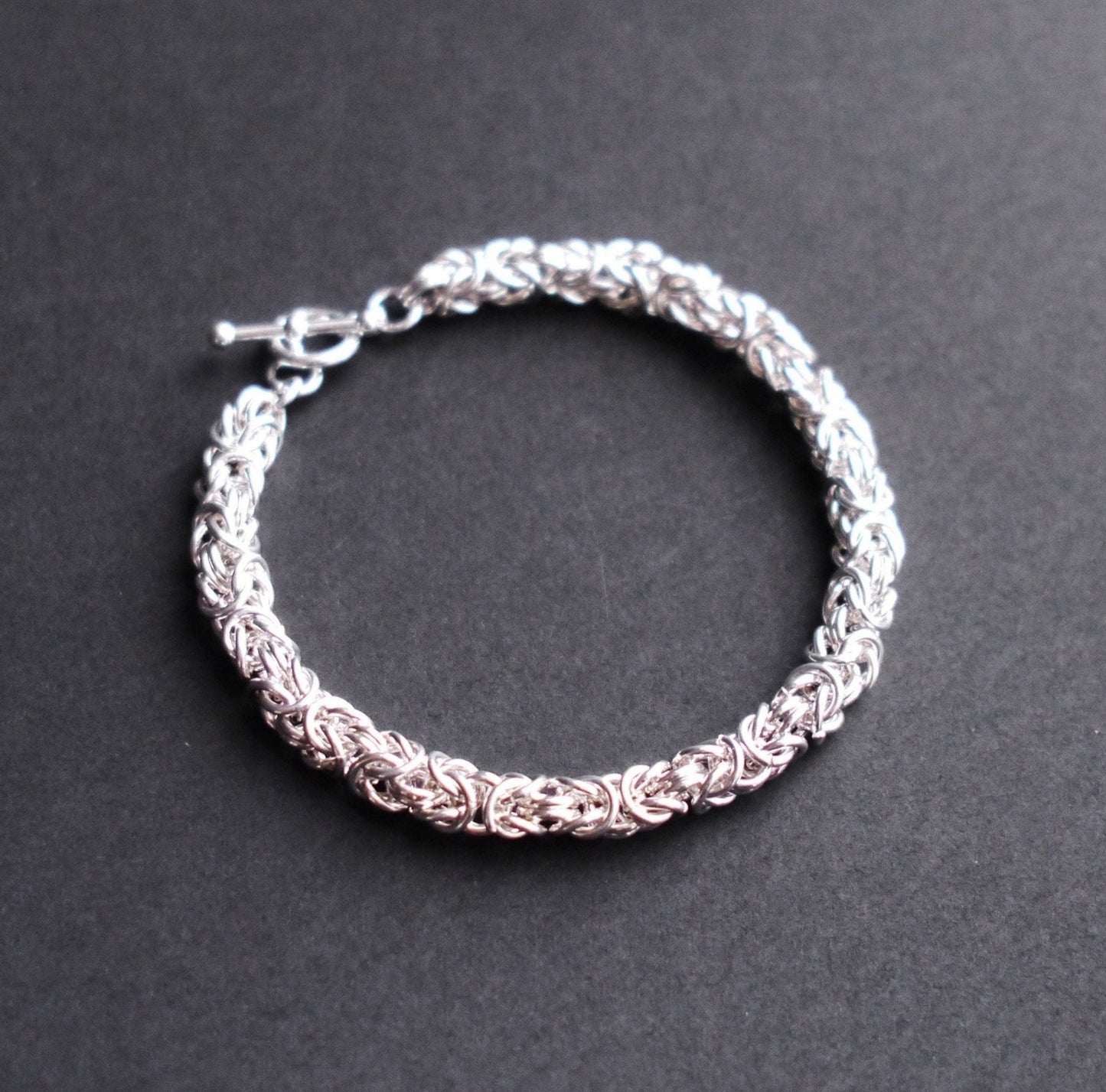 6mm Byzantine Chainmaille Bracelet in Sterling Silver