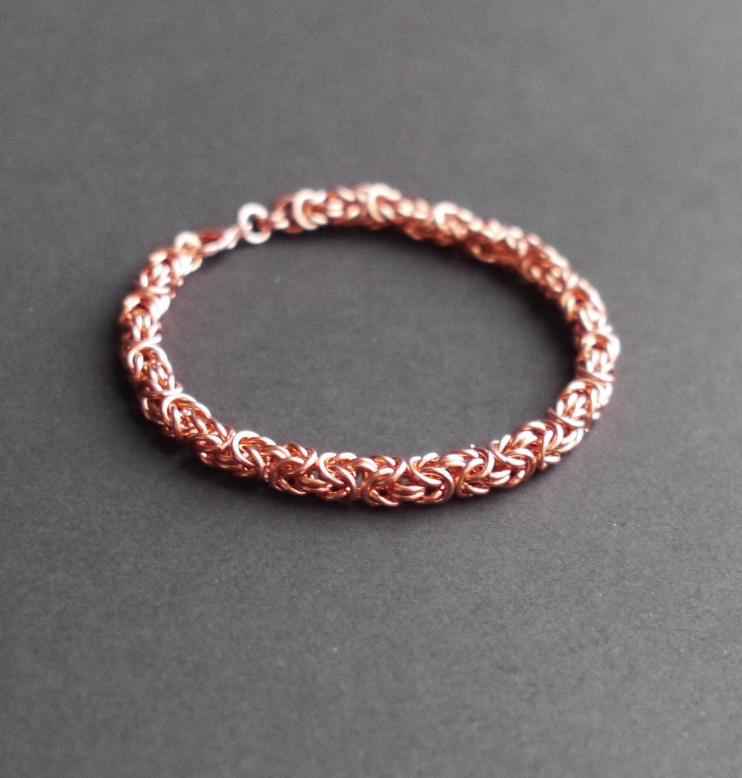 6mm Byzantine Chainmaille Bracelet in Copper