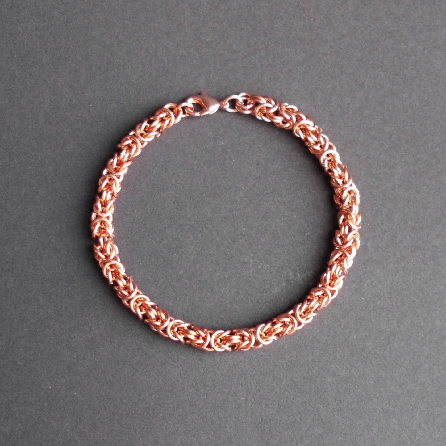 6mm Byzantine Chainmaille Bracelet in Copper