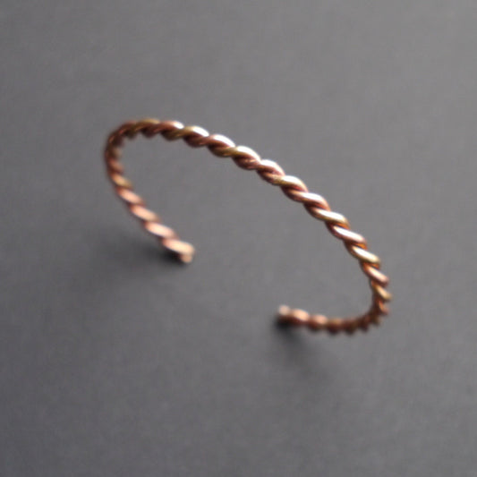 Twisted Cuff in 3mm Copper and Brass