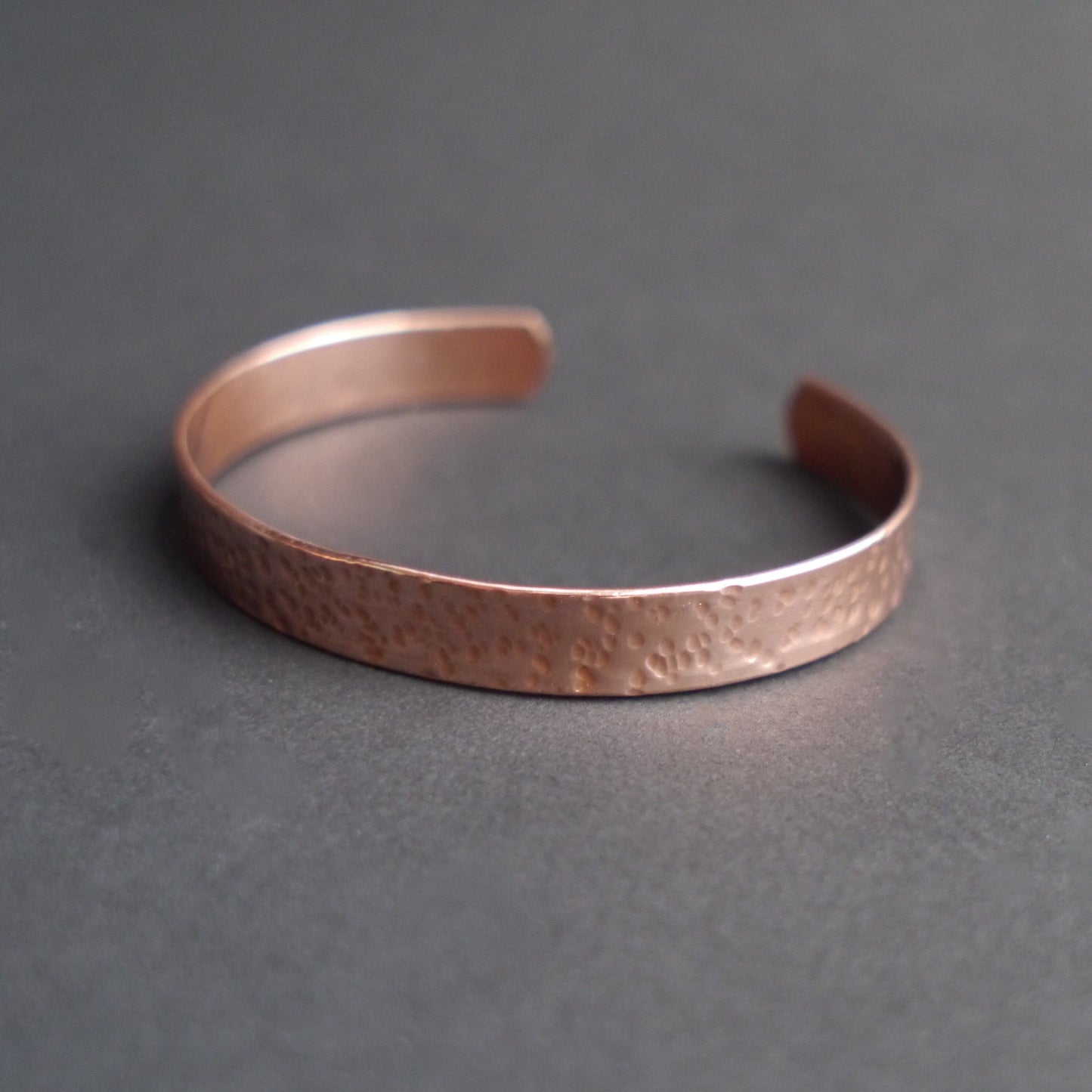Hammered Texture Cuff in 9mm Recycled Copper