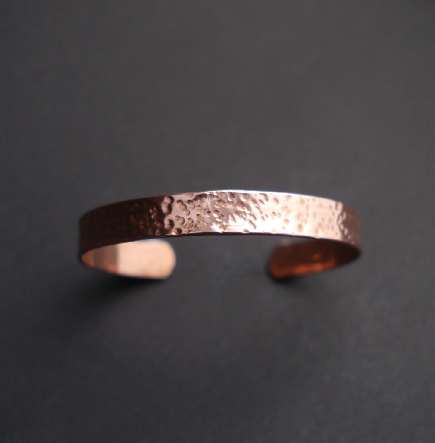 Hammered Texture Cuff in 9mm Recycled Copper