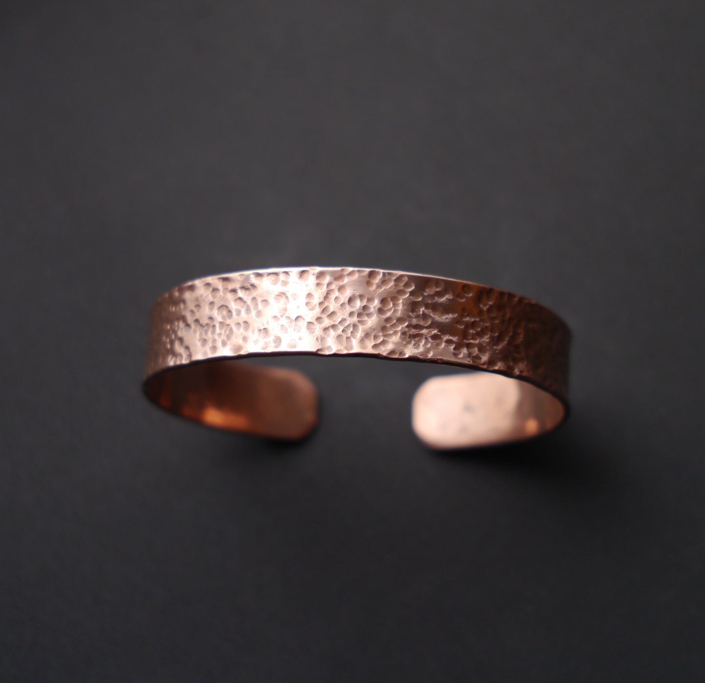 Hammered Texture Cuff in 14mm Recycled Copper