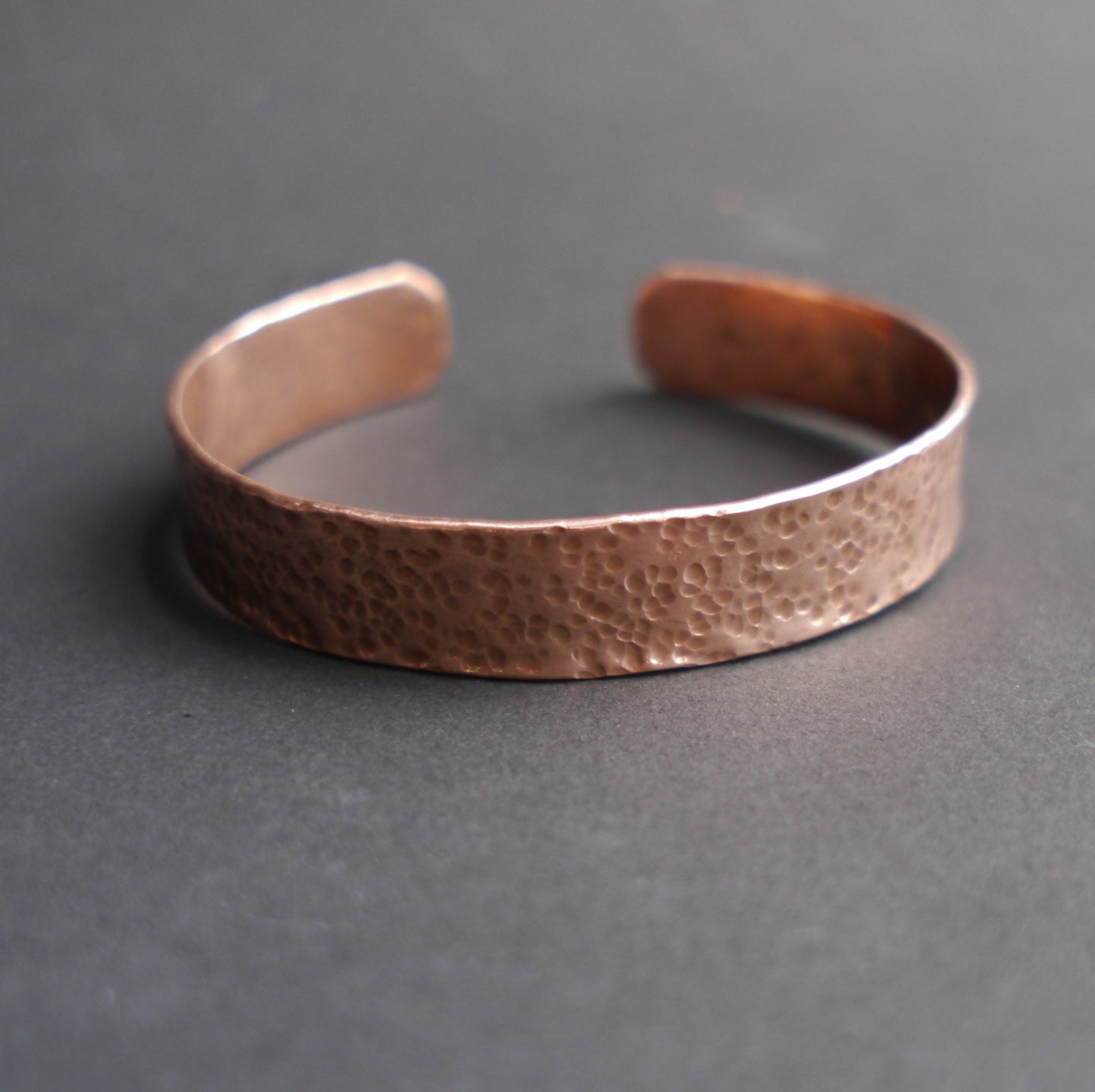 Hammered Texture Cuff in 14mm Recycled Copper