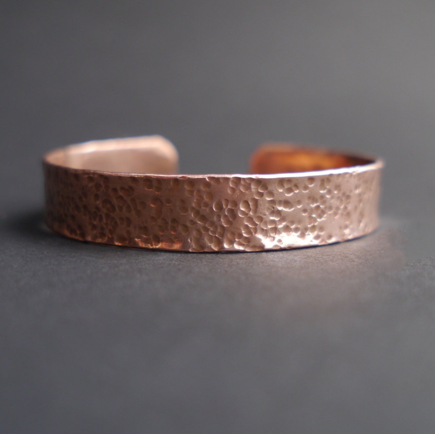 Hammered Texture Cuff in 14mm Recycled Copper
