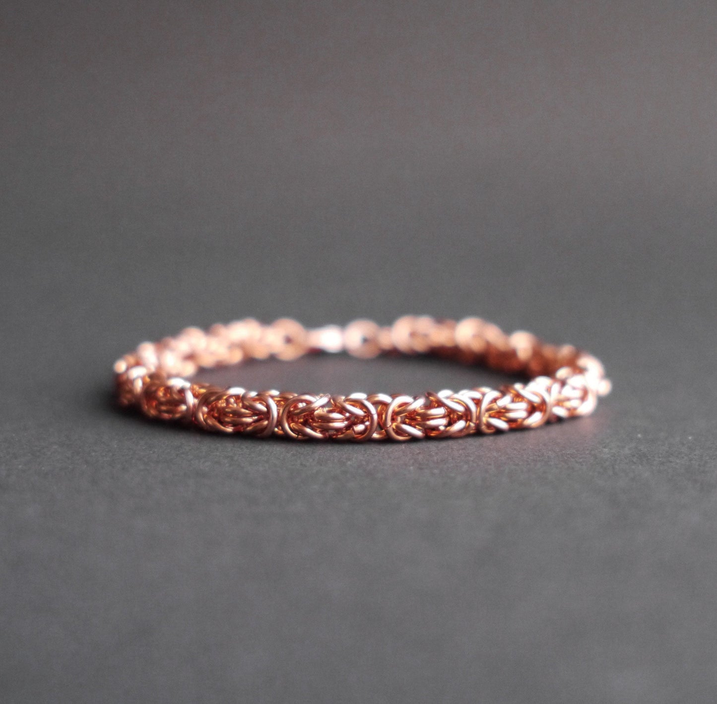 6mm Byzantine Chainmaille Bracelet in Copper