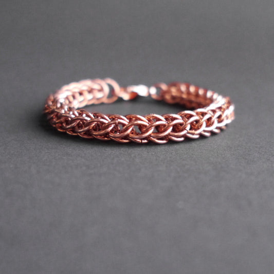 10mm Full Persian Chainmaille Bracelet in Copper