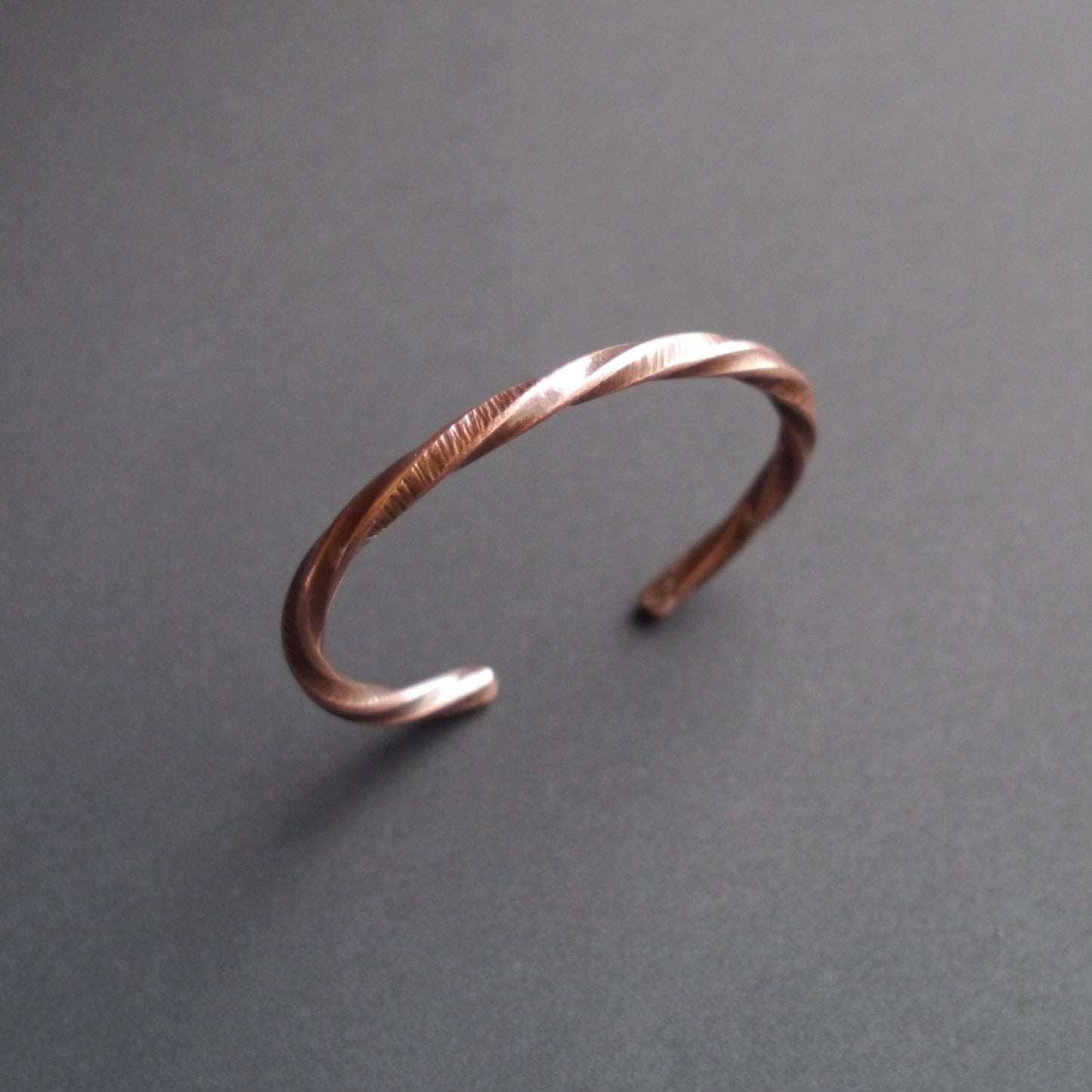 Twisted Rustic Cuff in 5mm Recycled Copper