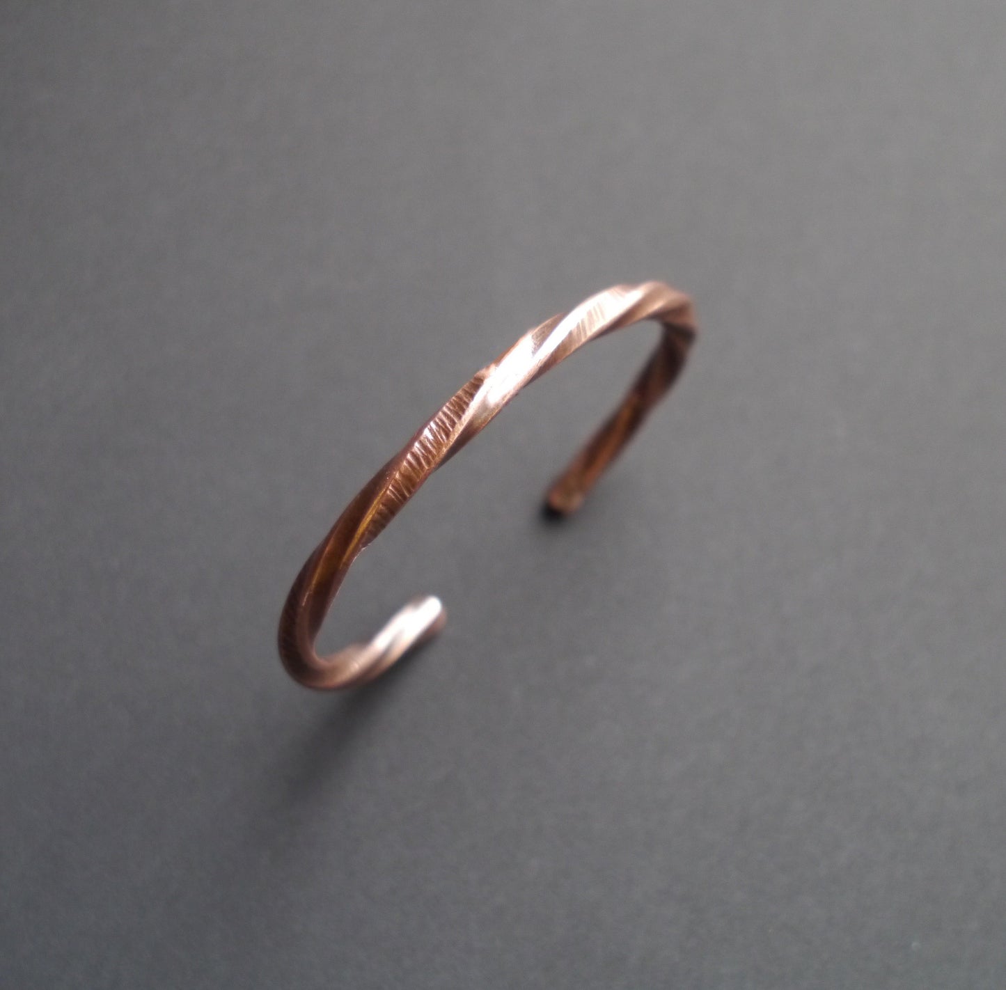 Twisted Rustic Cuff in 5mm Recycled Copper