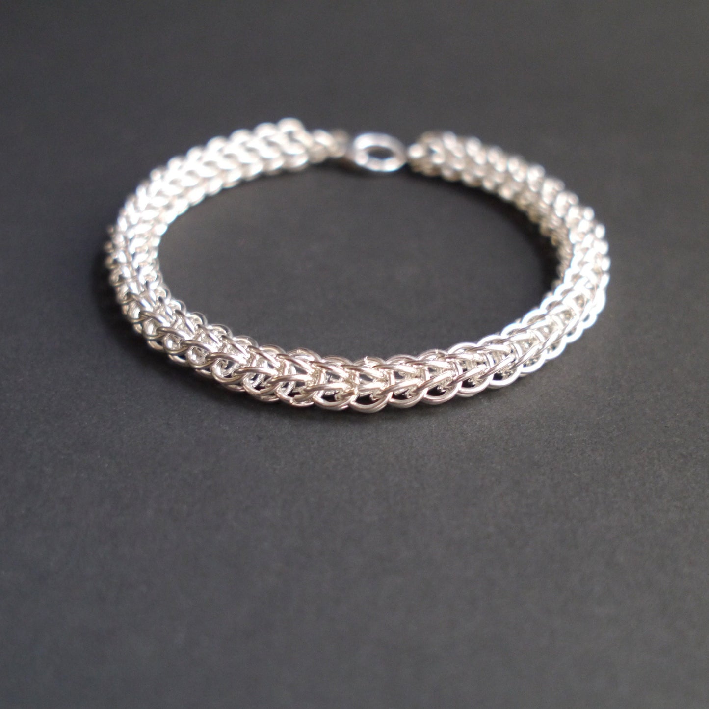 8mm Full Persian Chainmaille Bracelet in Sterling Silver