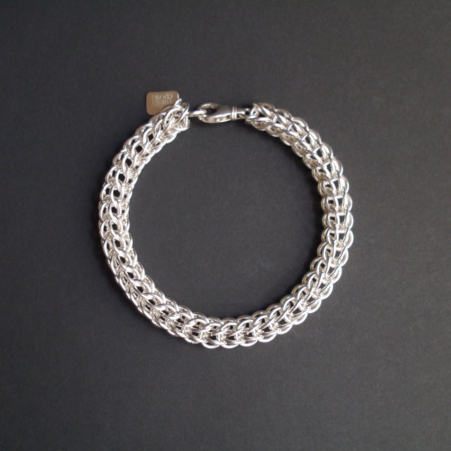 10mm Full Persian Chainmaille Bracelet in Sterling Sliver