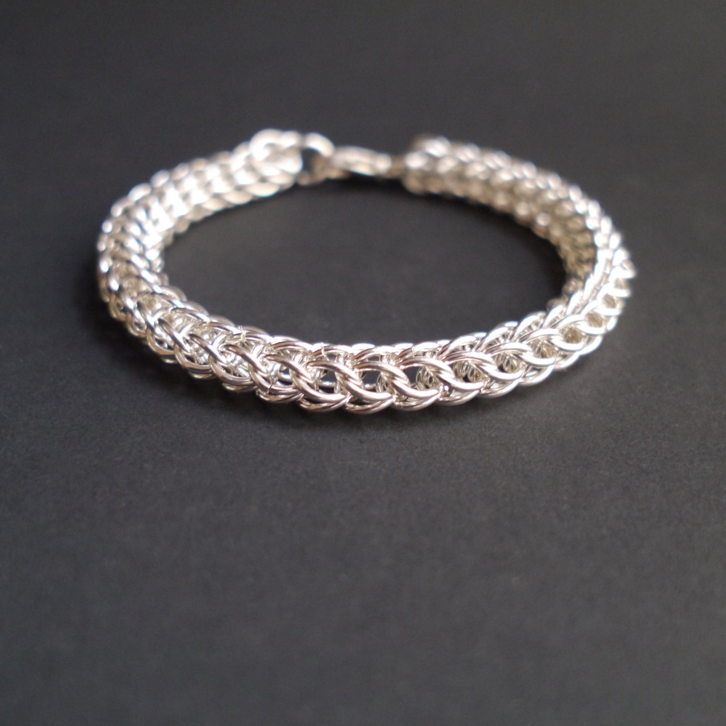 10mm Full Persian Chainmaille Bracelet in Sterling Sliver