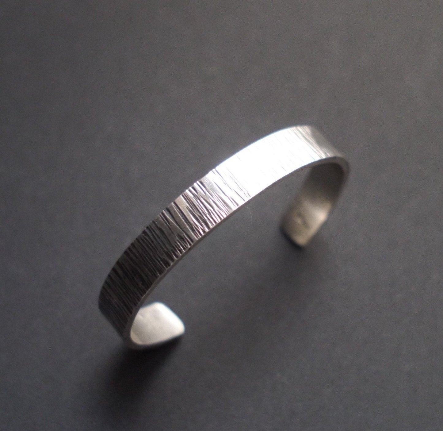 Ripple Texture Cuff in 10mm Sterling Sliver