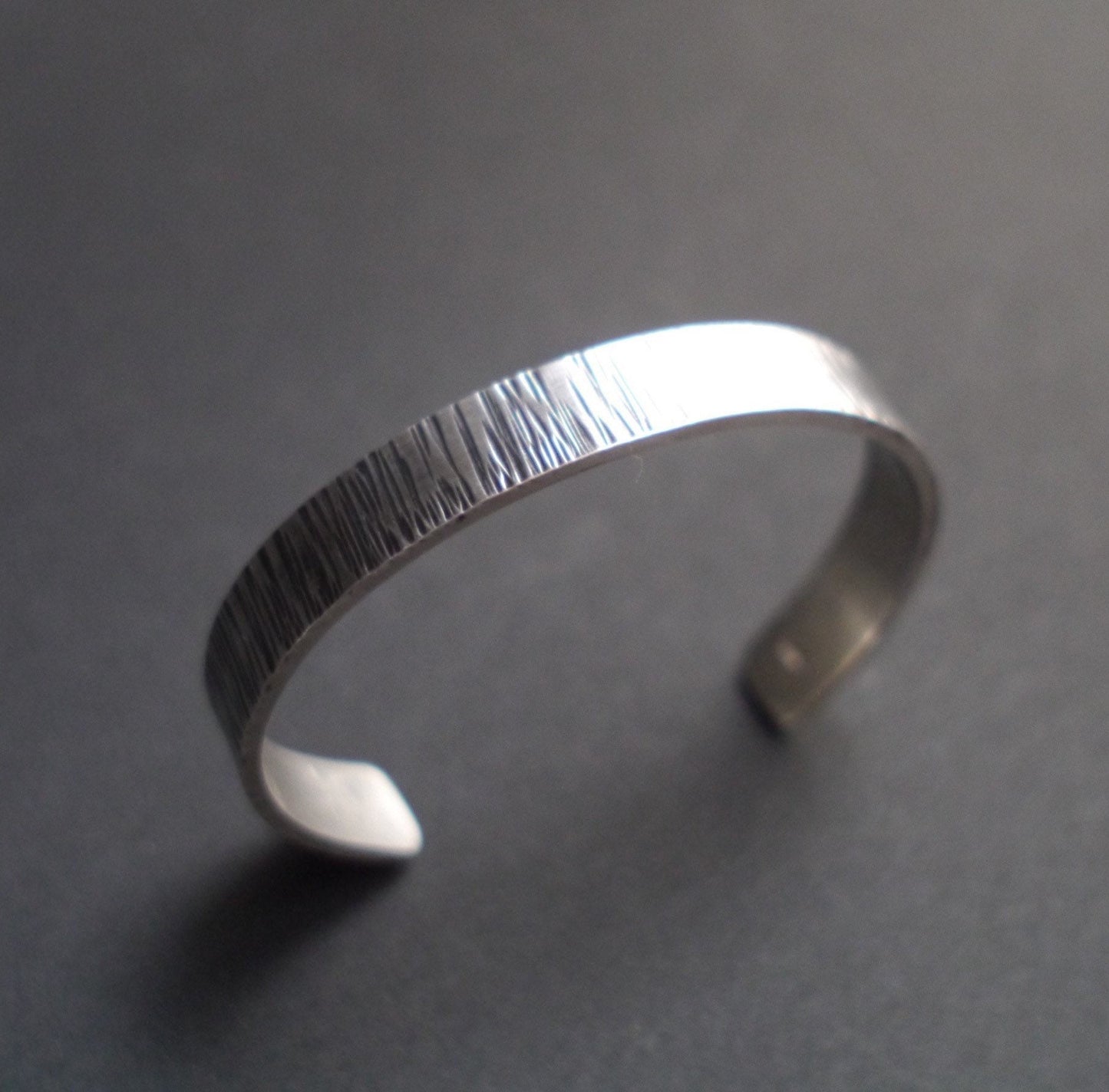 Ripple Texture Cuff in 10mm Sterling Sliver