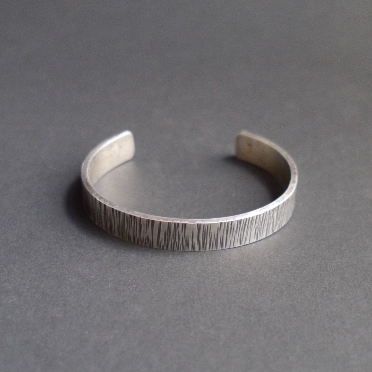 Ripple Texture Cuff in 10mm Sterling Sliver