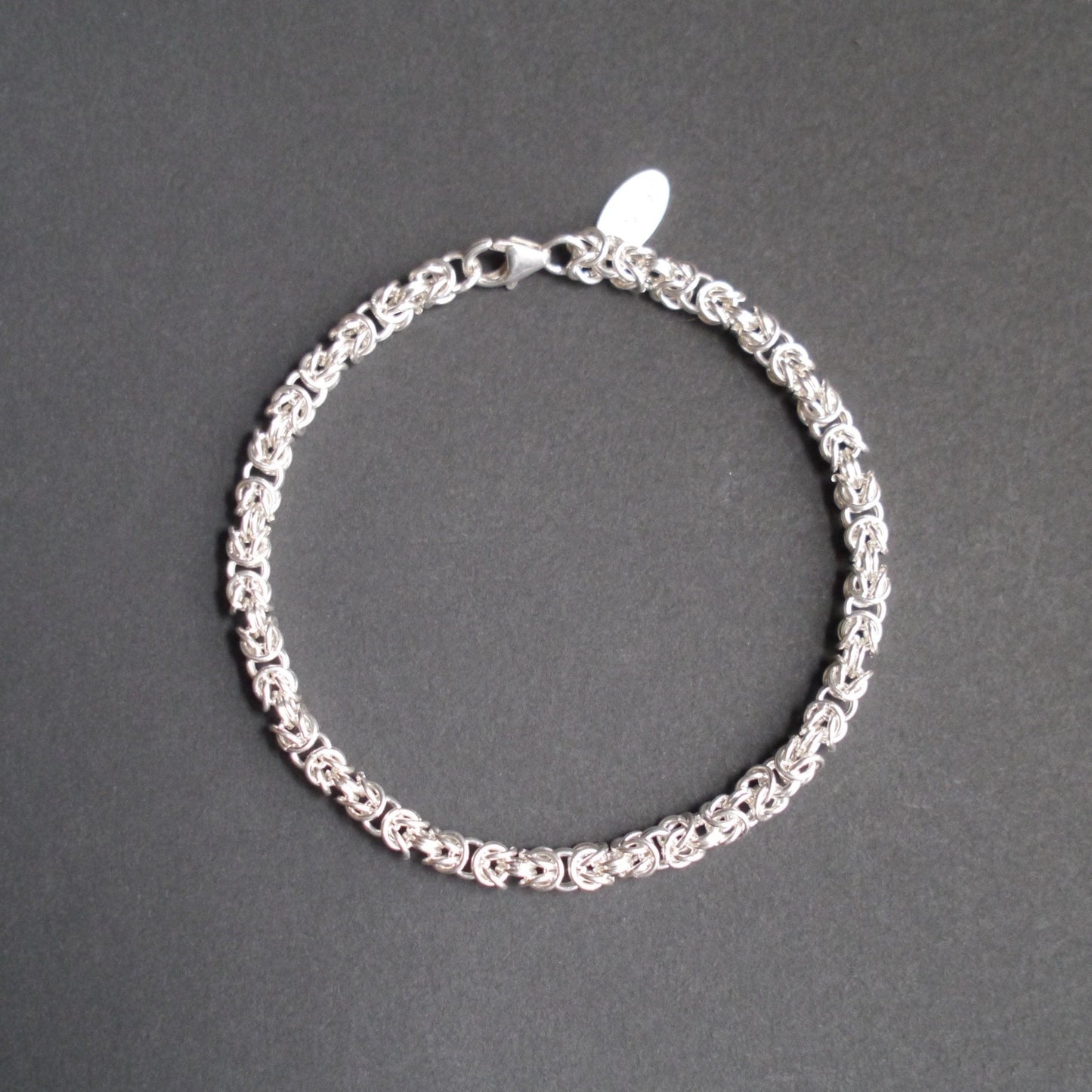 5mm Byzantine Chainmaille Bracelet in Sterling Silver