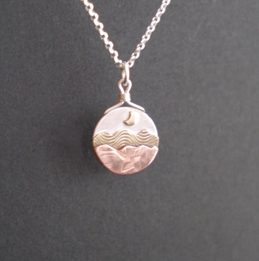 Blue Ridge Mountain Charm Pendant