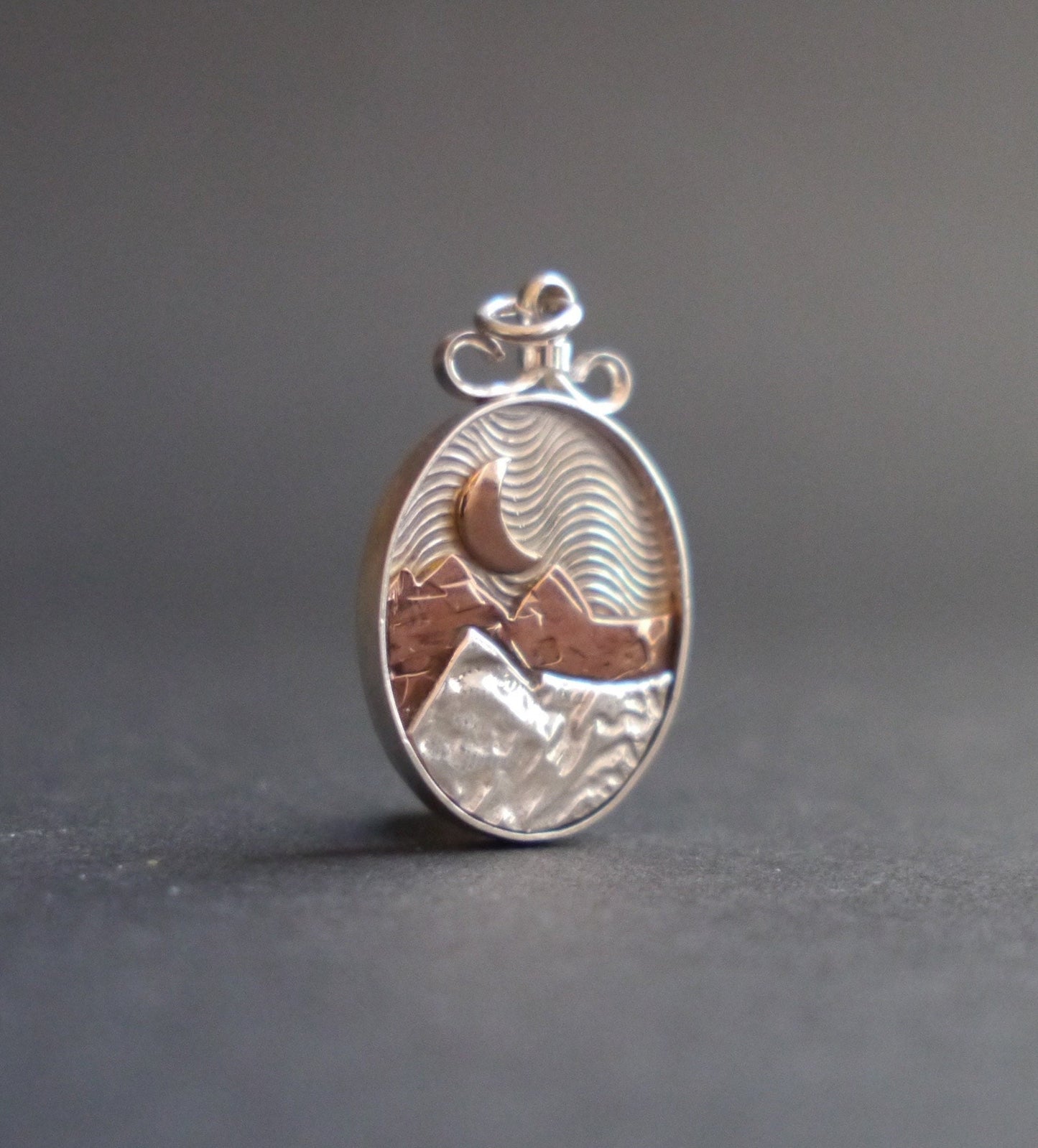 Blue Ridge Mountain Moonlight Shadowbox Pendant