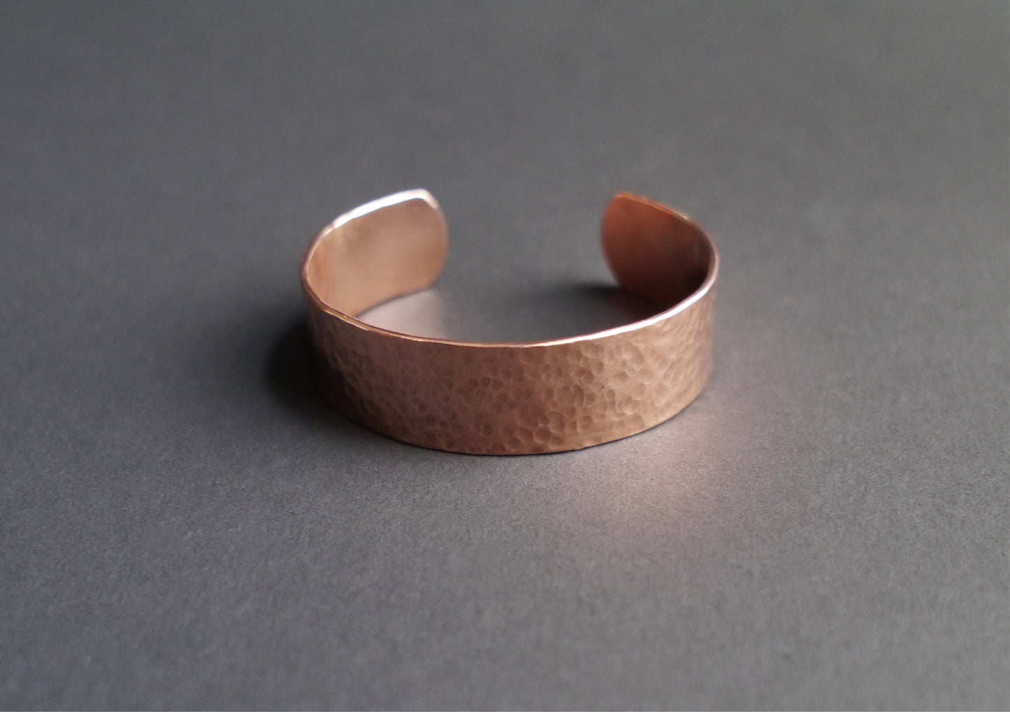 Hammered Texture Cuff in 19mm Recycled Copper