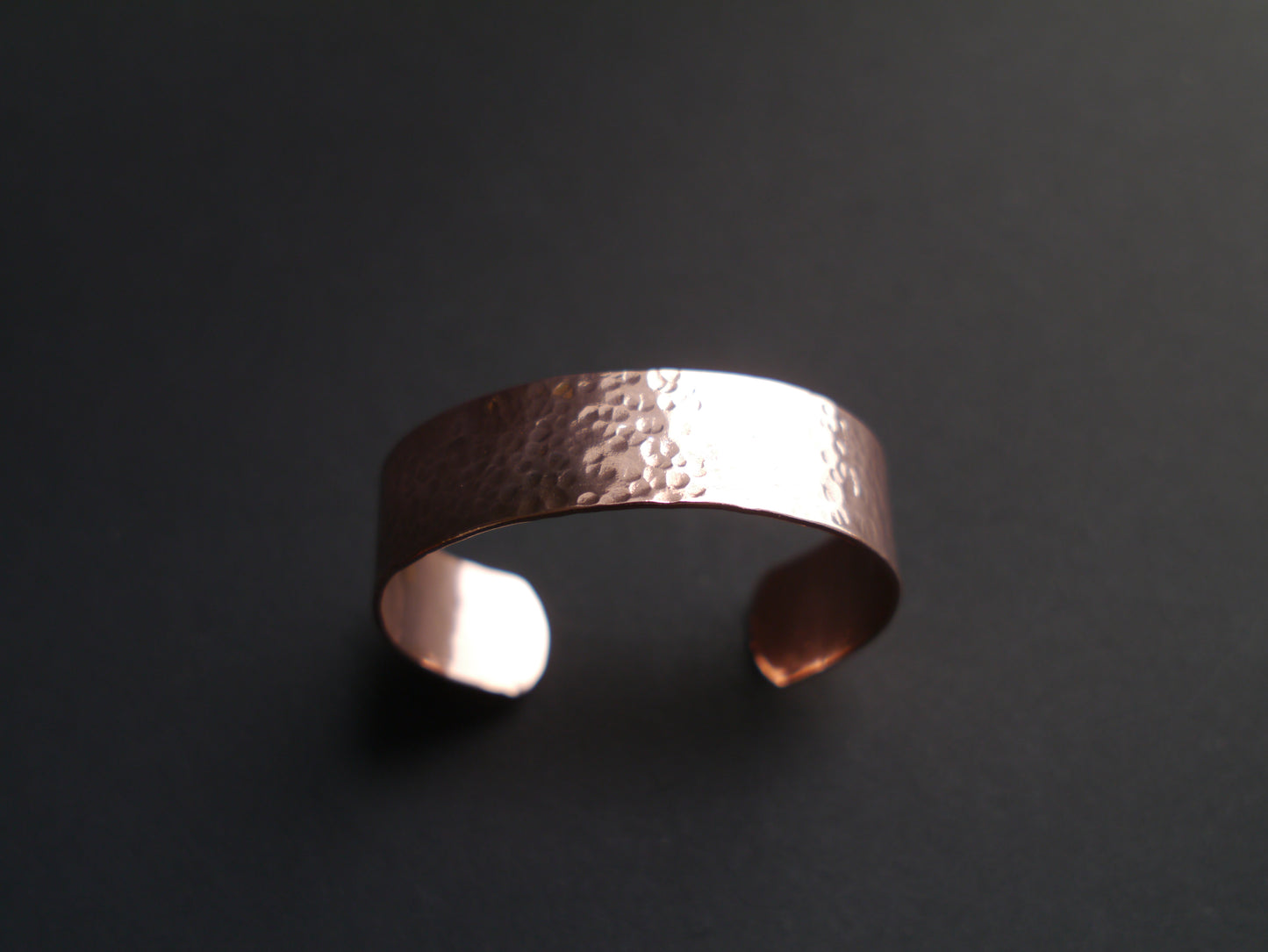 Hammered Texture Cuff in 19mm Recycled Copper