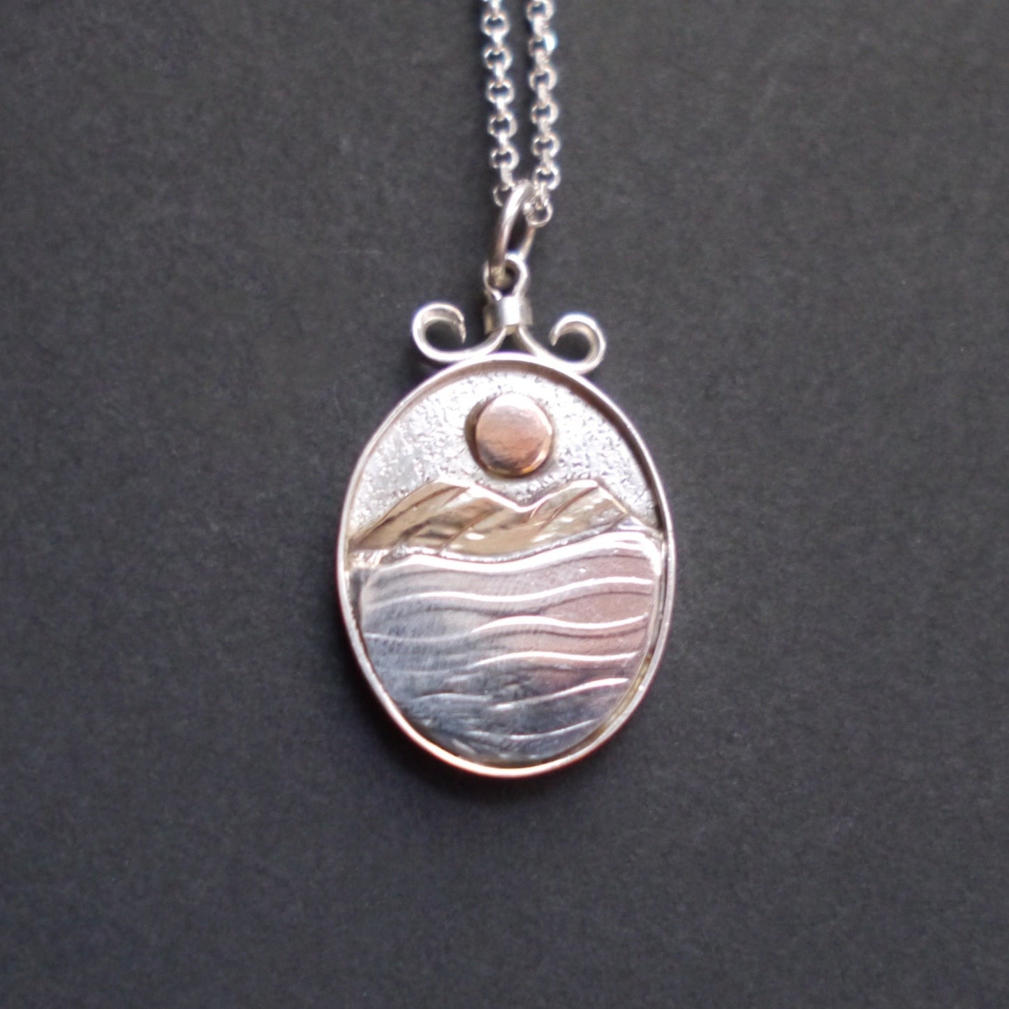 Blue Ridge Mountain Moonlight Shadowbox Pendant