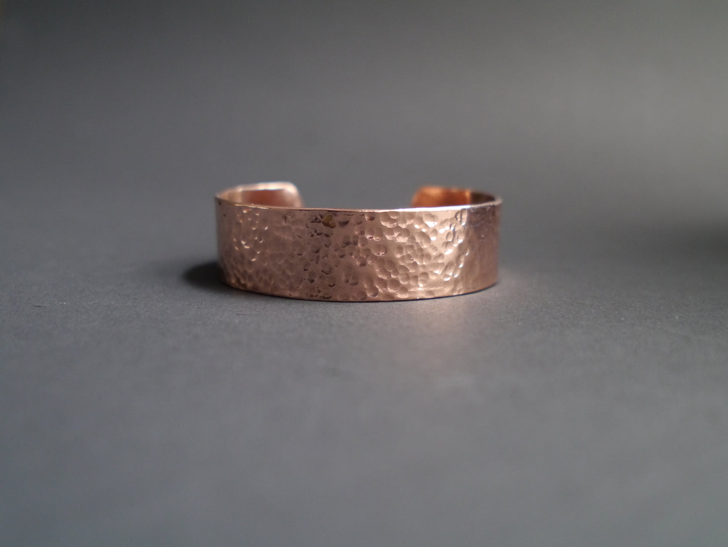 Hammered Texture Cuff in 19mm Recycled Copper