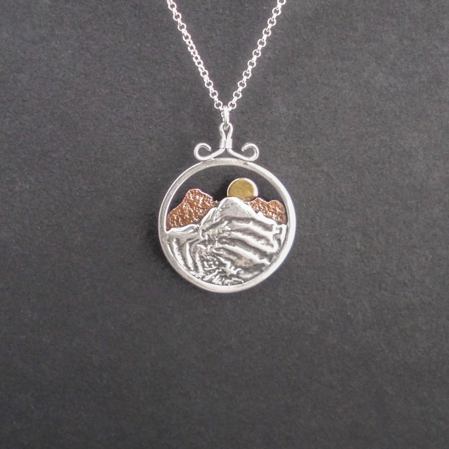 Rocky Mountain Vistas Round Pendant