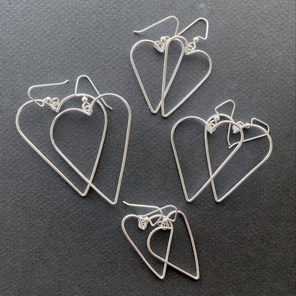 Minimalist Heart Earrings