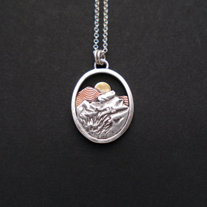 Rocky Mountain Vistas Oval Pendant