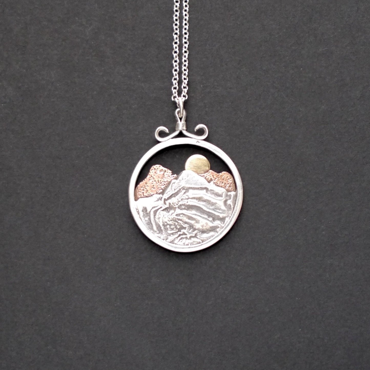 Rocky Mountain Vistas Round Pendant