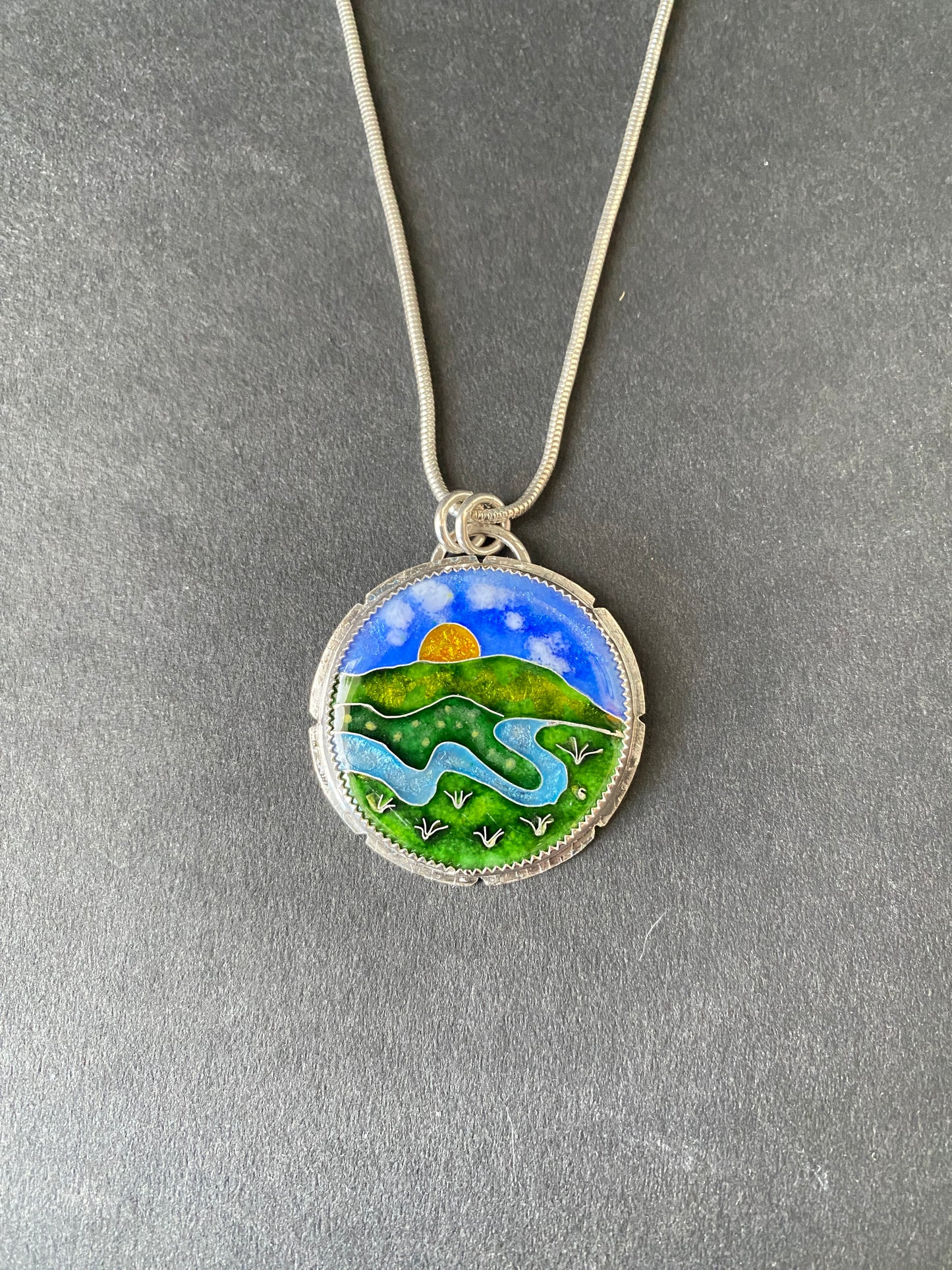 Cloisonné Pendant (9) -  Winter 2025 Collection (Copy)