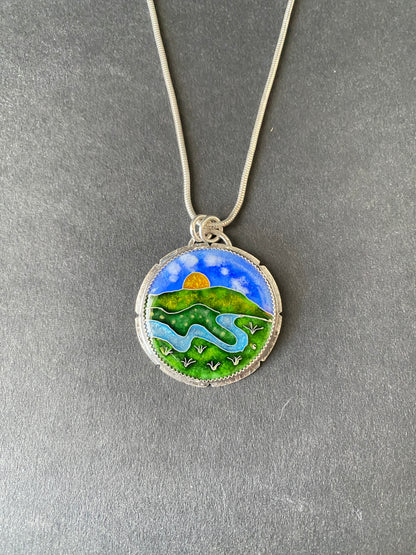 Cloisonné Pendant (9) -  Winter 2025 Collection (Copy)