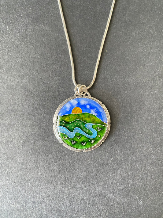 Cloisonné Pendant (9) -  Winter 2025 Collection (Copy)