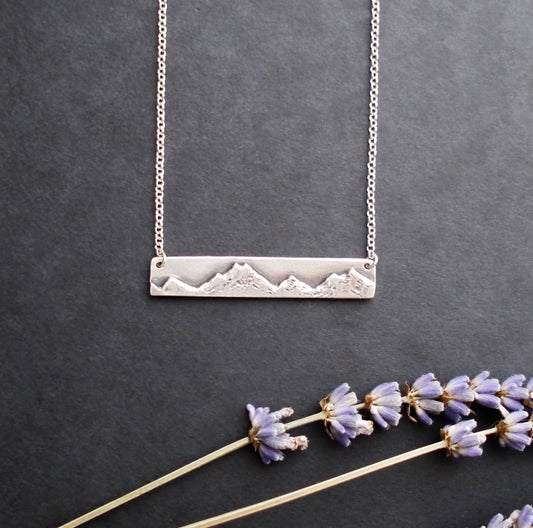 Silver Summit Bar Necklace