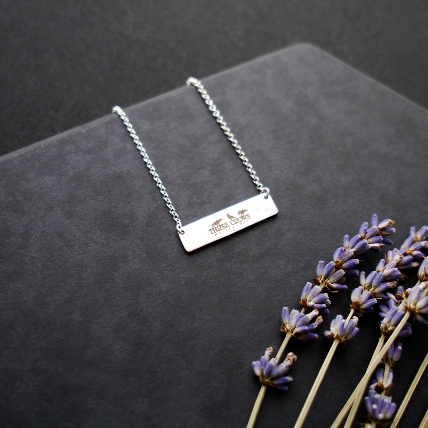 Petite Silver Summit Bar Necklace