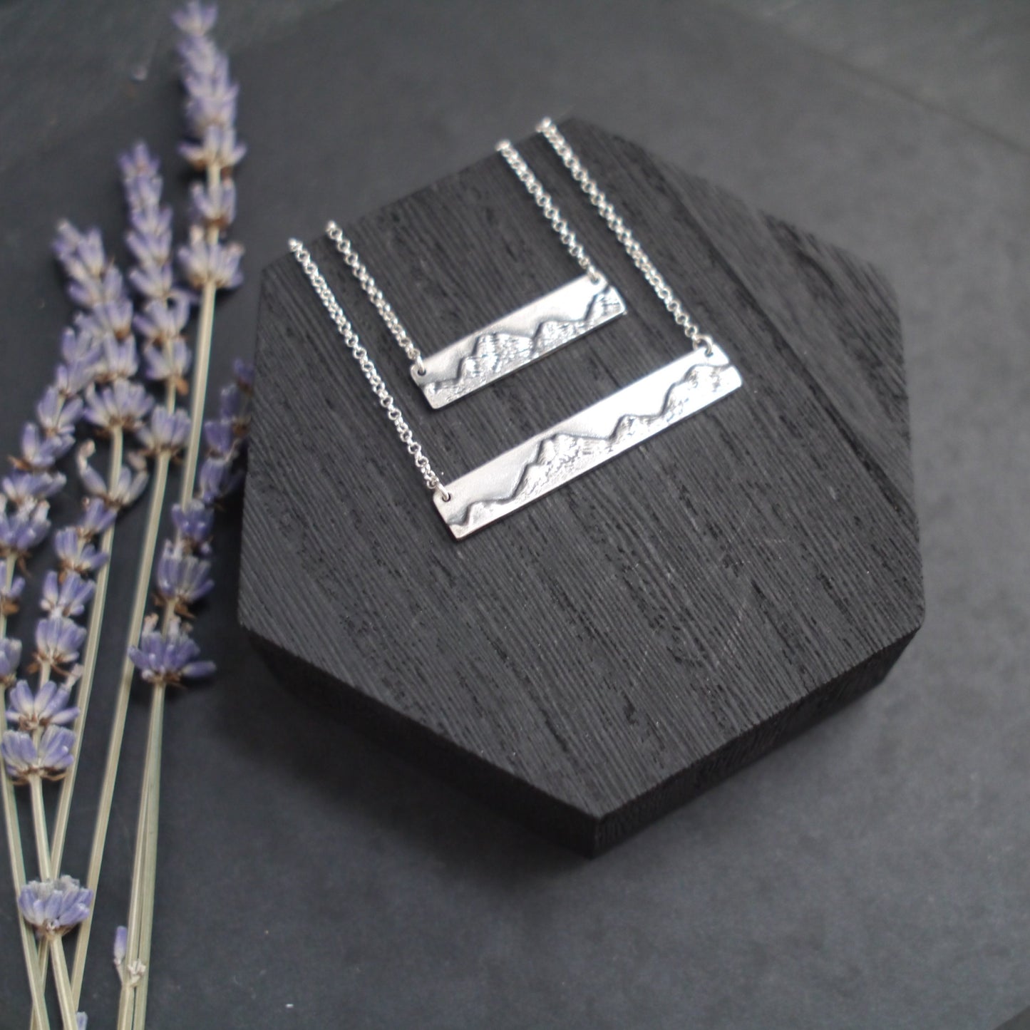 Petite Silver Summit Bar Necklace