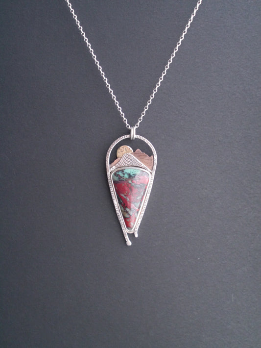 Sonora Skies -  Large Teardrop Shaped Sonora Sunrise Pendant