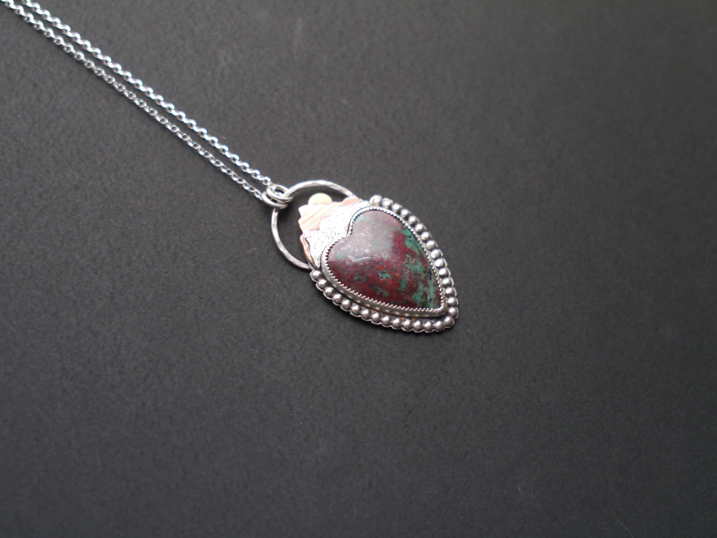 Sonora Skies -  Large Heart Shaped Sonora Sunrise Pendant
