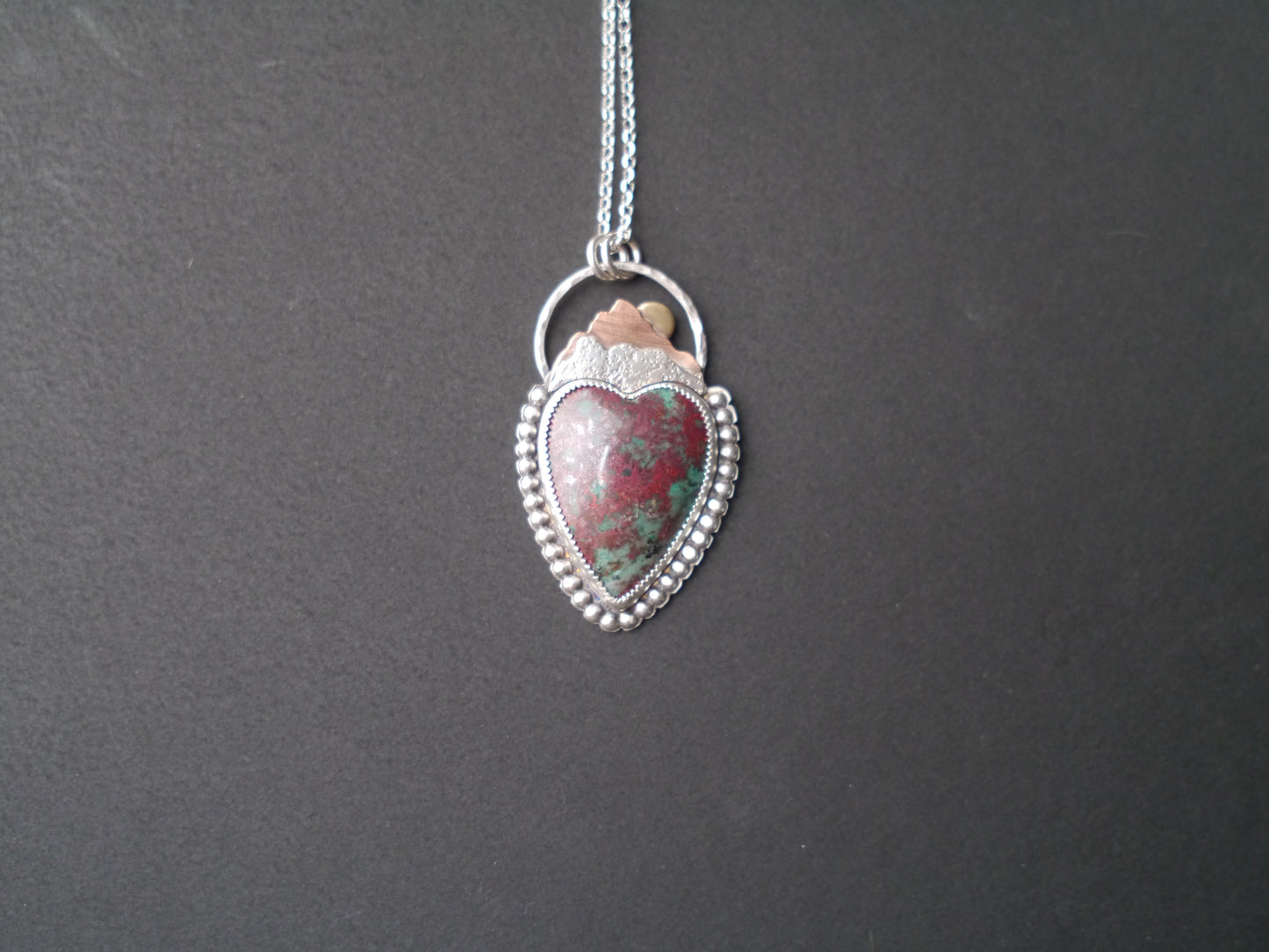Sonora Skies -  Large Heart Shaped Sonora Sunrise Pendant