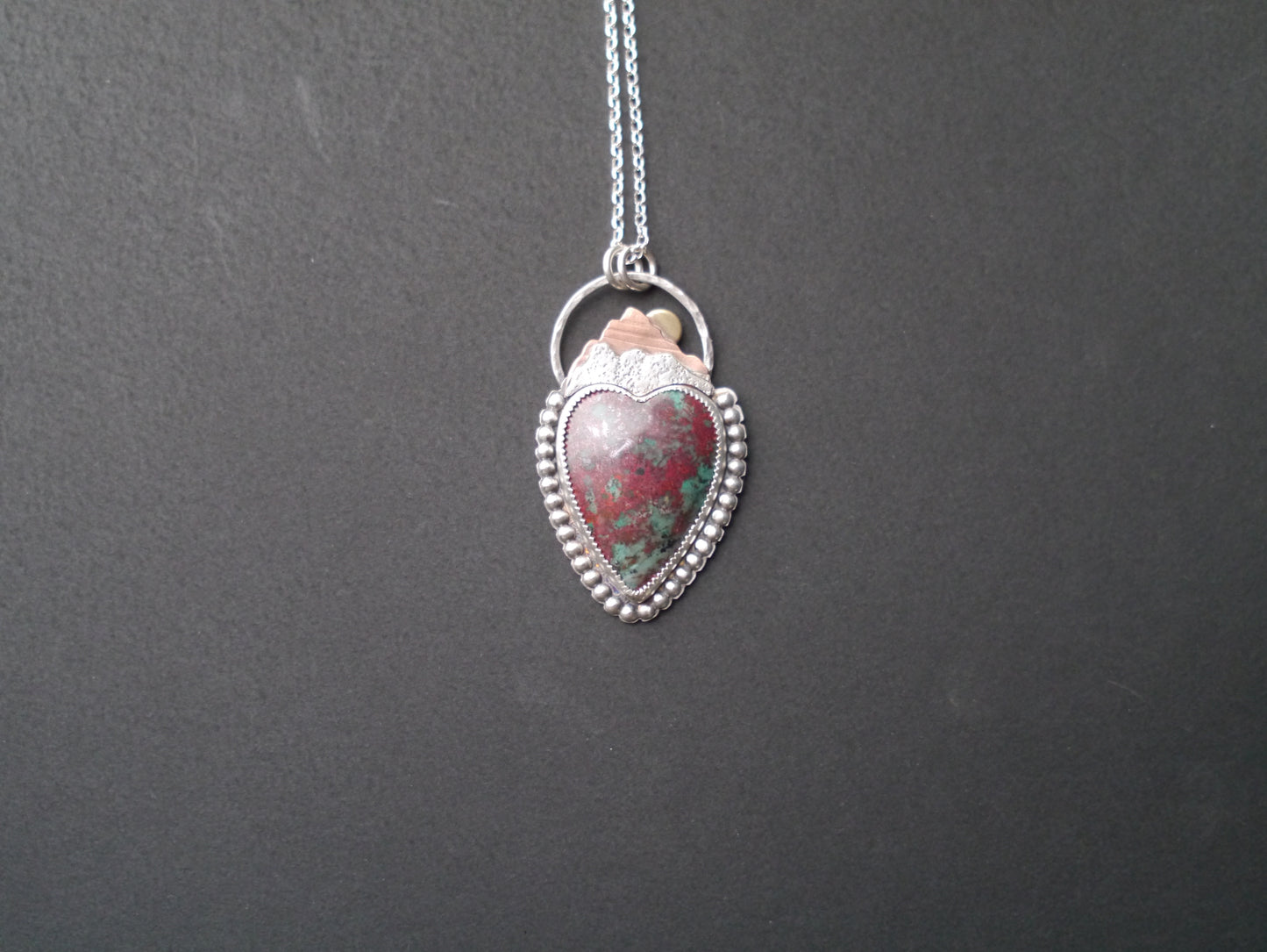 Sonora Skies -  Large Heart Shaped Sonora Sunrise Pendant