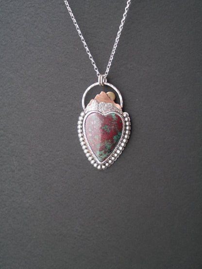 Sonora Skies -  Large Heart Shaped Sonora Sunrise Pendant