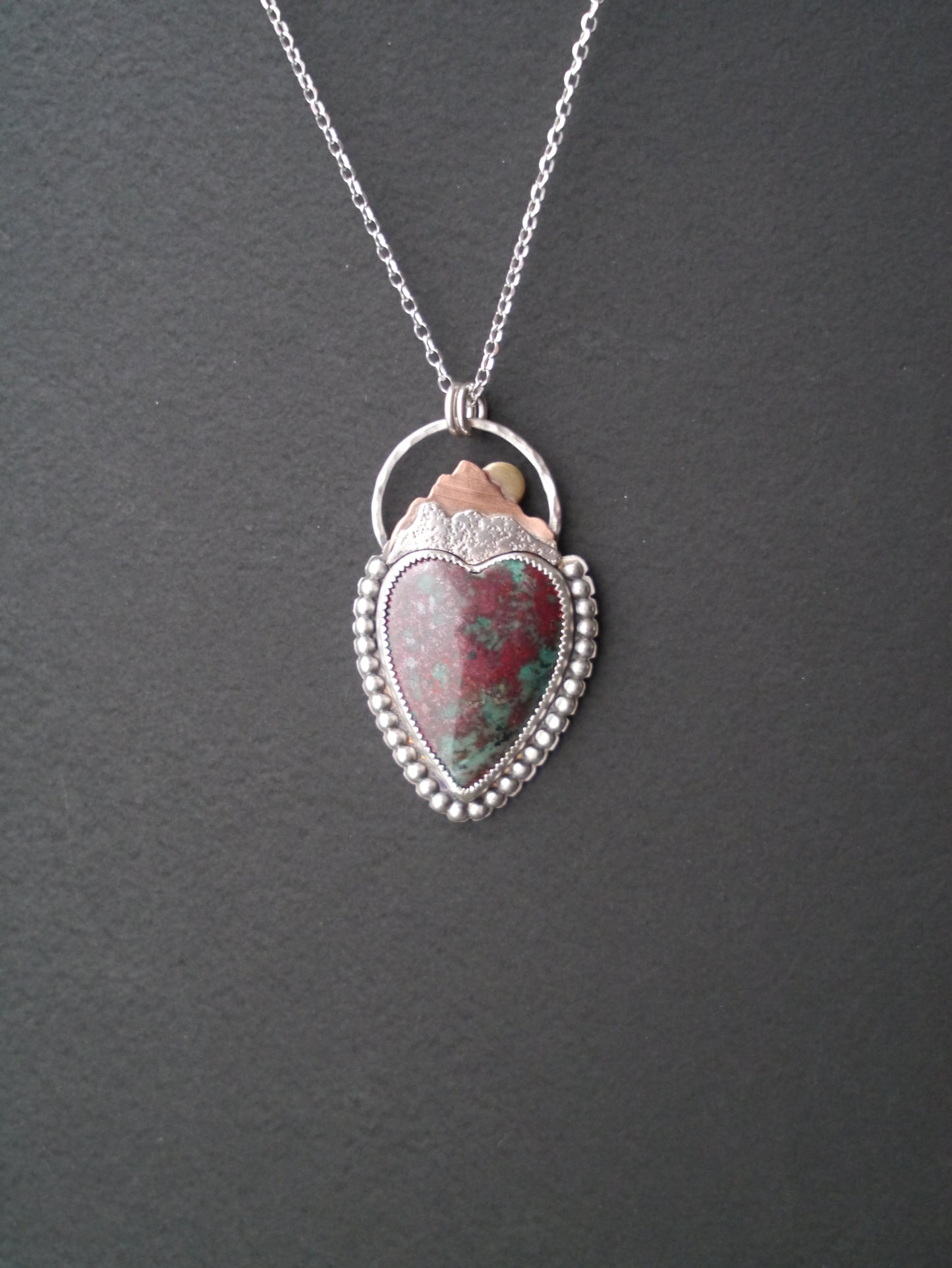 Sonora Skies -  Large Heart Shaped Sonora Sunrise Pendant