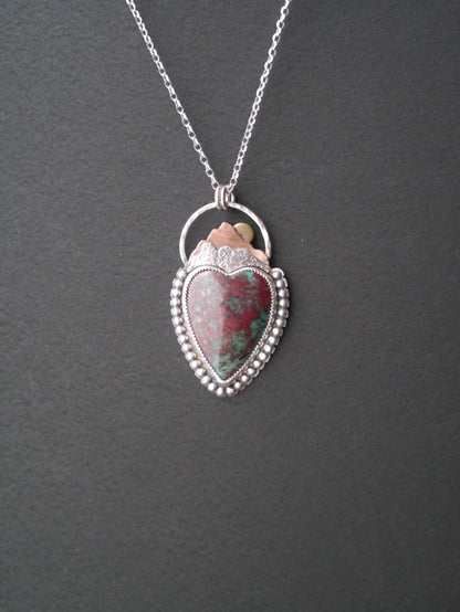 Sonora Skies -  Large Heart Shaped Sonora Sunrise Pendant