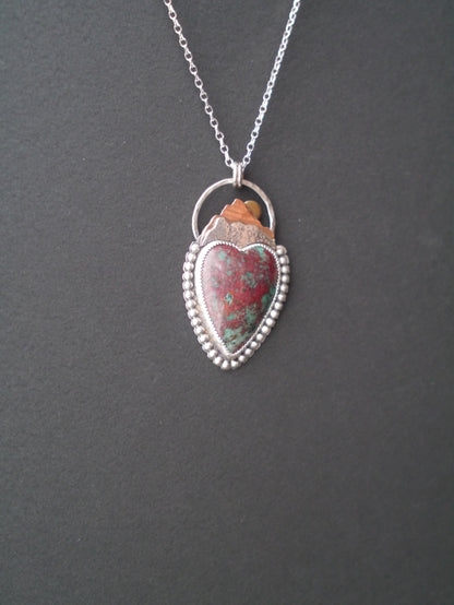 Sonora Skies -  Large Heart Shaped Sonora Sunrise Pendant
