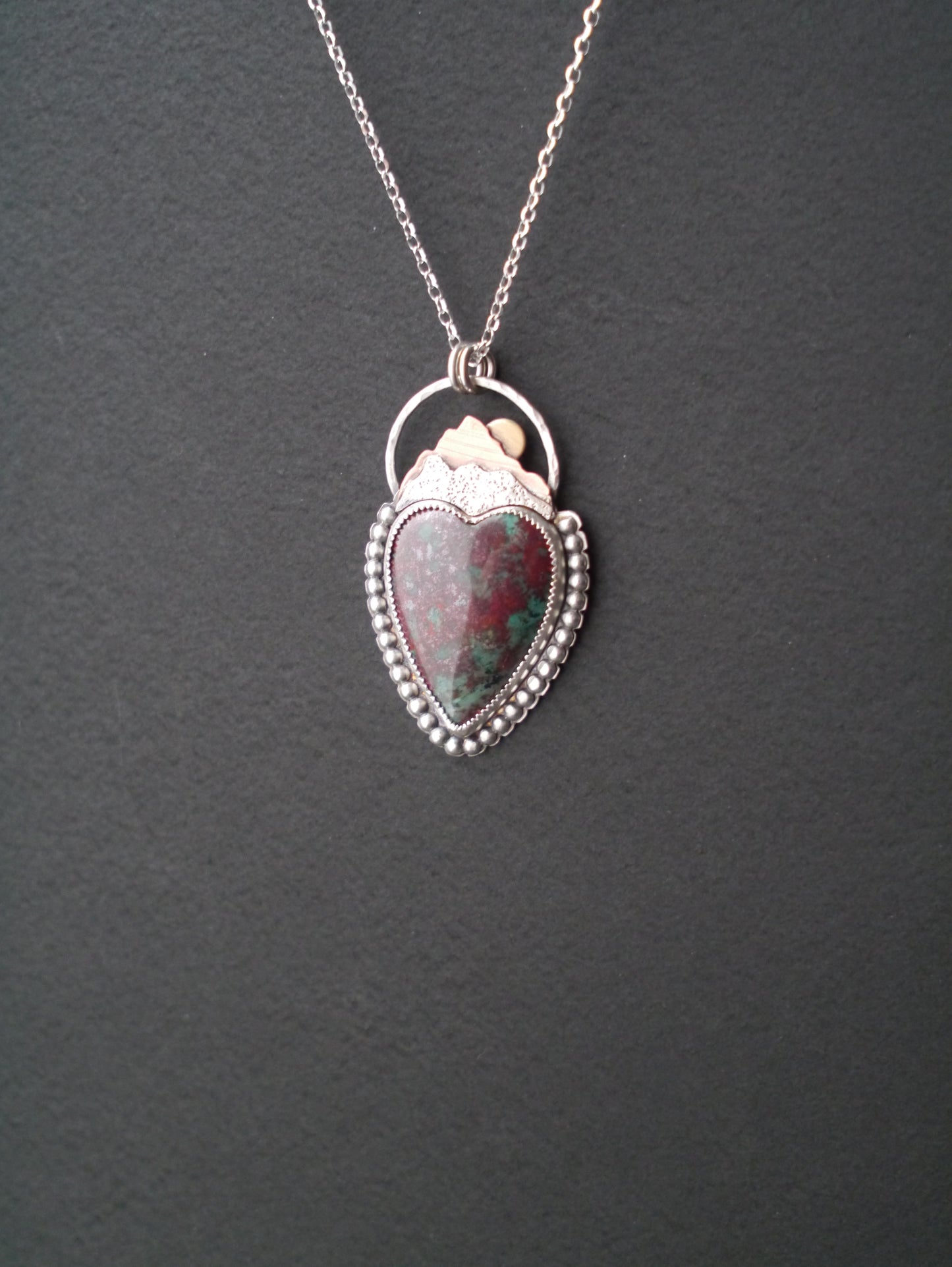 Sonora Skies -  Large Heart Shaped Sonora Sunrise Pendant