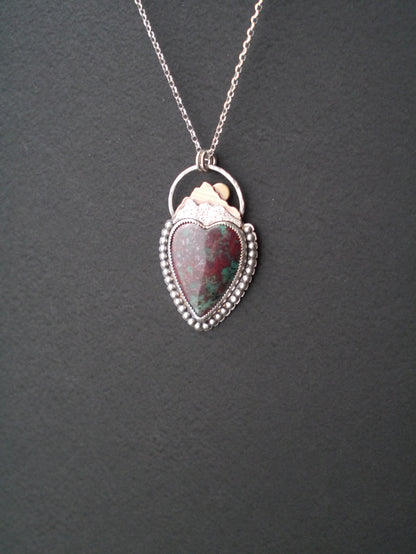 Sonora Skies -  Large Heart Shaped Sonora Sunrise Pendant