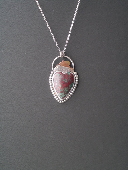 Sonora Skies -  Large Heart Shaped Sonora Sunrise Pendant
