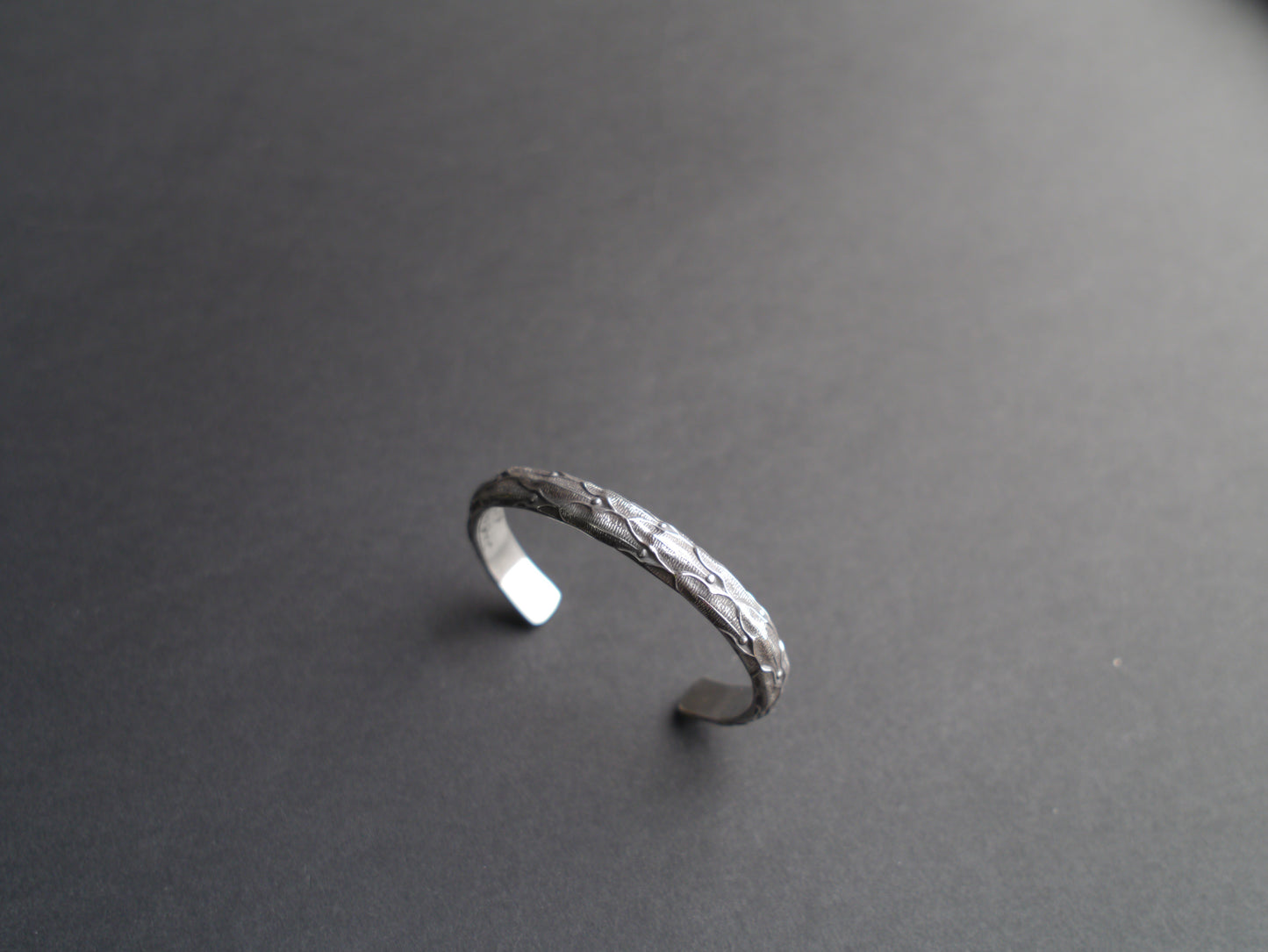 Organic Textured Cuff in 8mm Sterling Silver